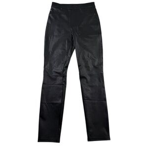 SPANX Black Faux Leather Ankle Skinny Pant